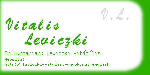 vitalis leviczki business card